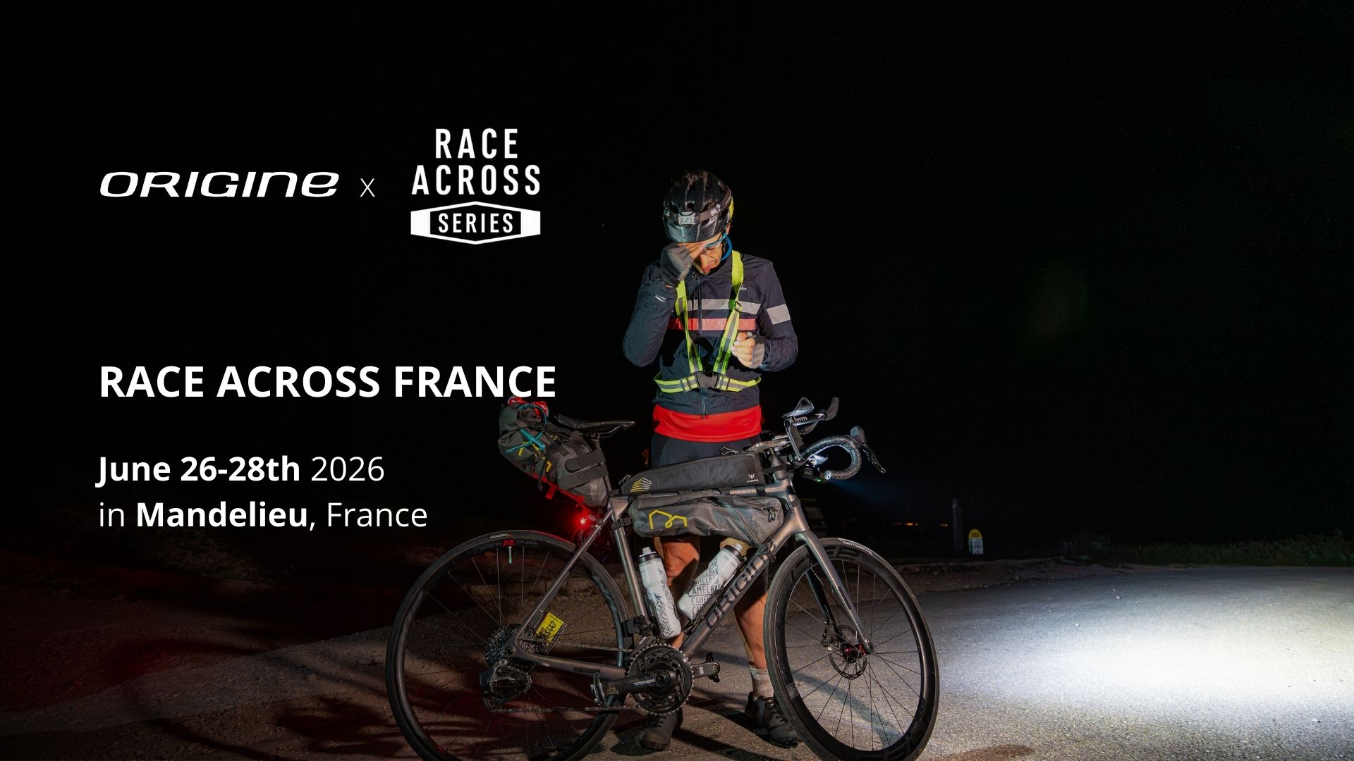 Origine présent à Mandelieu sur la Race Across France 2026