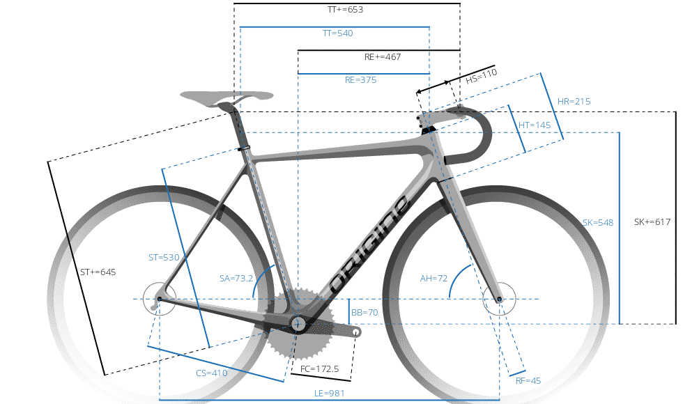 Taille vélo discount