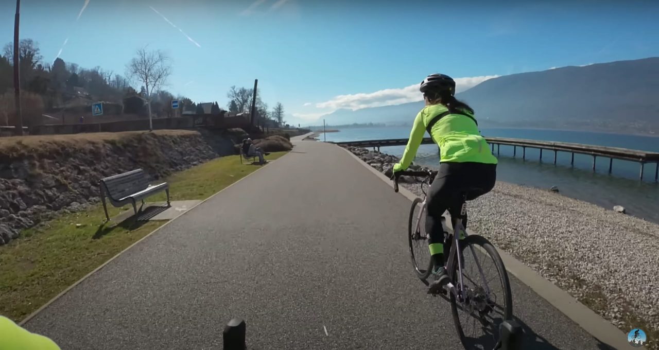 La Voie Verte du Tour du Lac du Bourget, à vélo